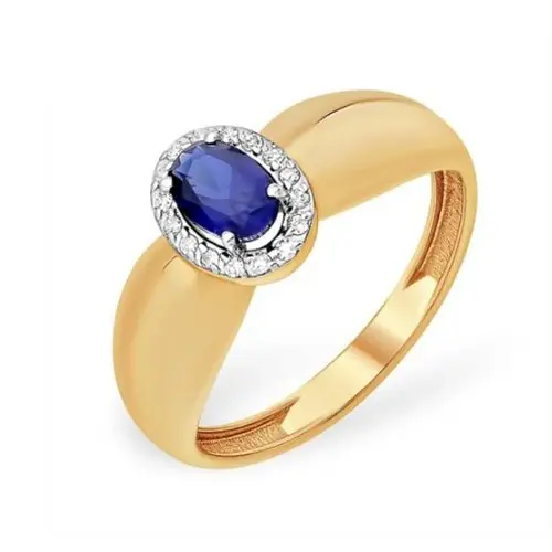 Кольцо декоративное из красного золота