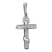 Подвеска крест из серебра