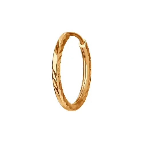 Серьги конго из красного золота вид 1