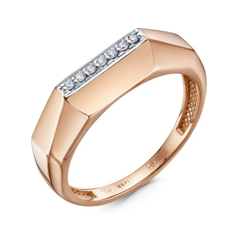 Кольцо декоративное из красного золота