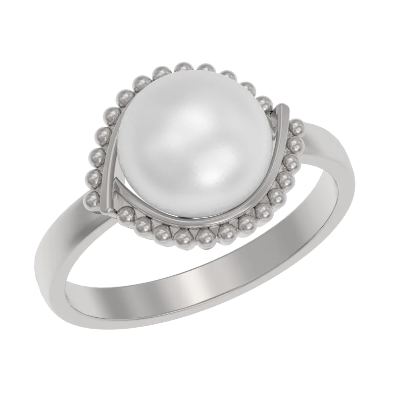 Кольцо декоративное из серебра