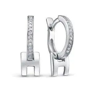 Серьги с английским замком из серебра