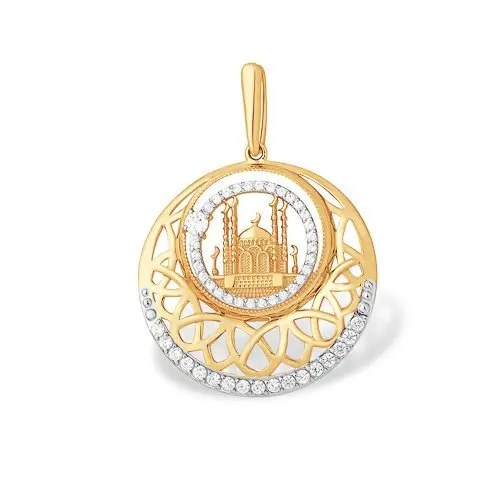 Подвеска мусульманская из комбинированного золота