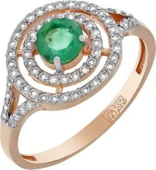 Кольцо декоративное из комбинированного золота