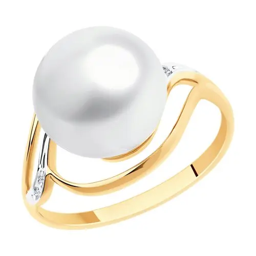 Кольцо декоративное из комбинированного золота вид 1