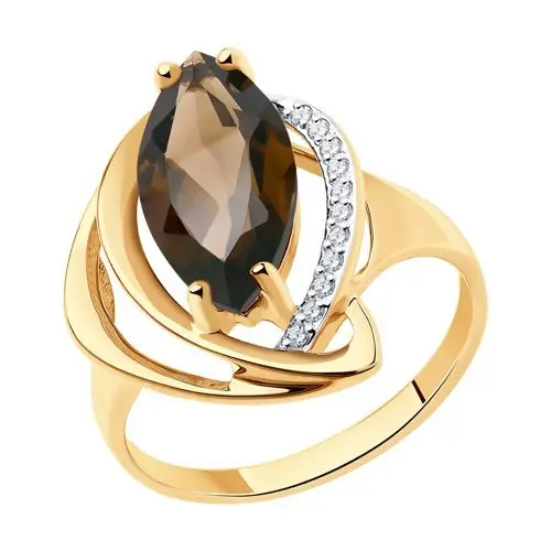 Кольцо декоративное из красного золота