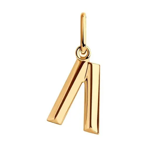 Подвеска буква из красного золота