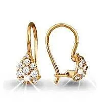 Серьги детские из красного золота