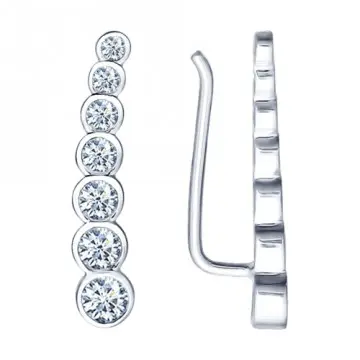 Серьги зажимы из серебра