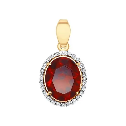 Подвеска декоративная из красного золота