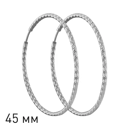 Серьги конго из серебра