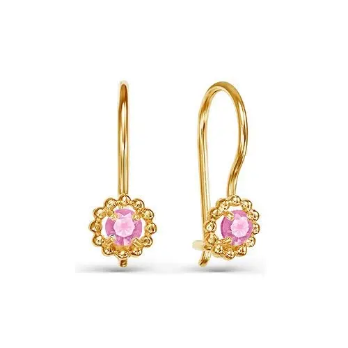 Серьги детские из красного золота вид 1
