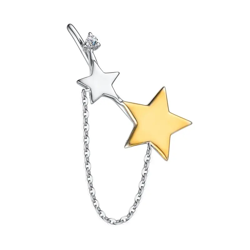 Серьги одиночные из серебра