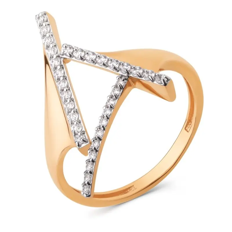 Кольцо декоративное из красного золота