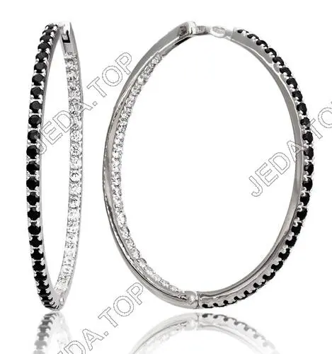 Серьги конго из серебра