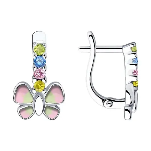 Серьги детские из серебра