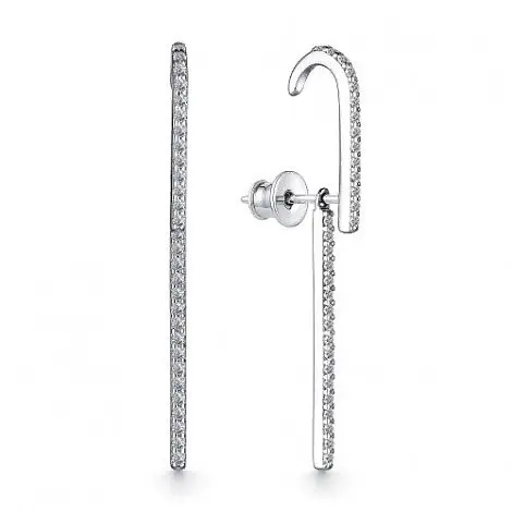 Серьги пуссеты из серебра вид 1