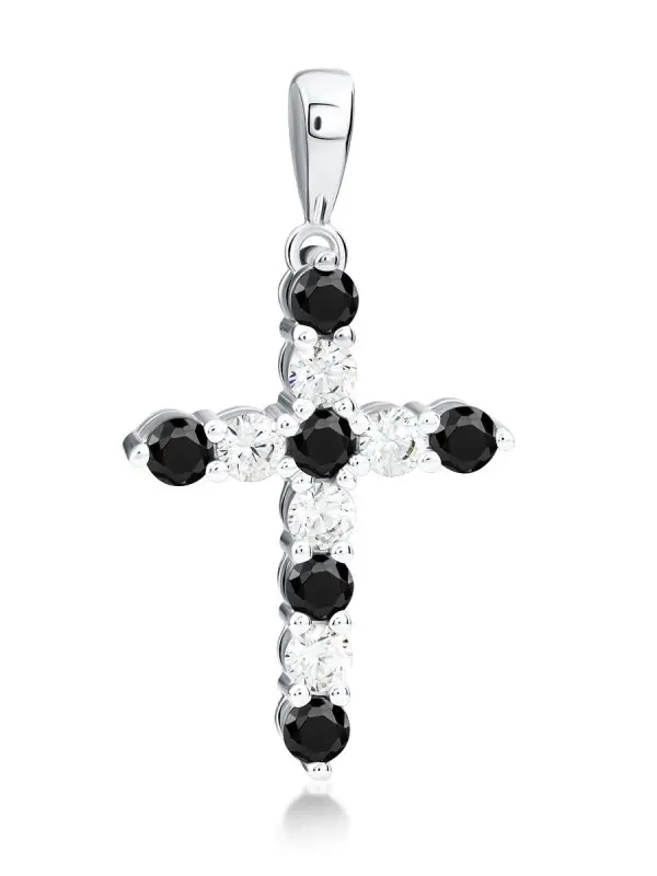 Подвеска декоративный крест из серебра