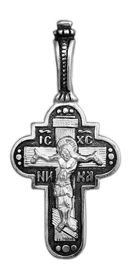 Подвеска крест из серебра