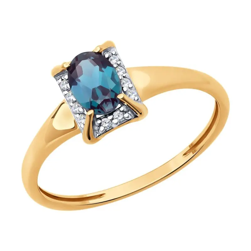 Кольцо декоративное из красного золота