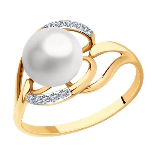 Кольцо декоративное из красного золота