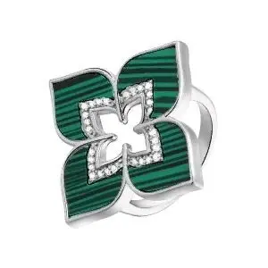 Кольцо декоративное из серебра вид 1