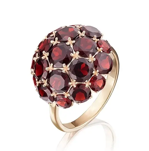 Кольцо декоративное из красного золота