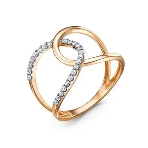 Кольцо декоративное из красного золота