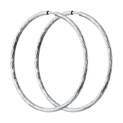 Серьги конго из серебра