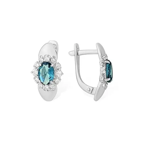 Серьги с английским замком из серебра