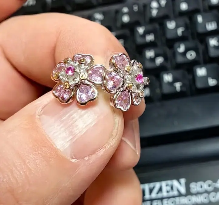 Серьги пуссеты из серебра