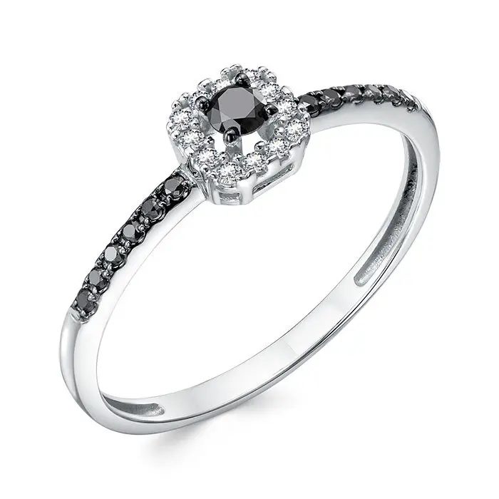 Кольцо декоративное из белого золота