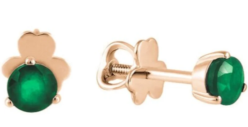 Серьги пуссеты из серебра