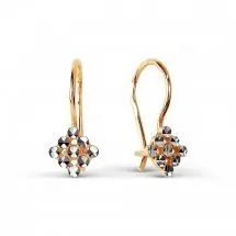 Серьги детские из красного золота