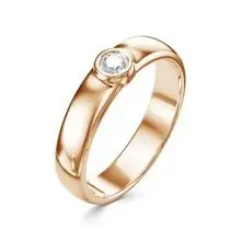 Кольцо обручальное из красного золота