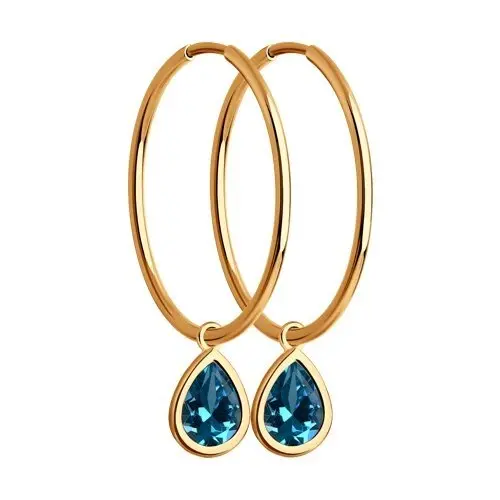 Серьги конго из красного золота