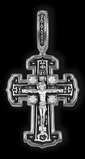 Подвеска крест из серебра