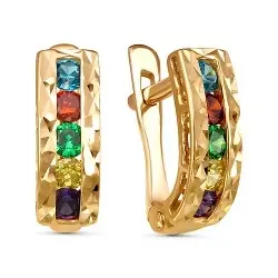 Серьги детские из красного золота