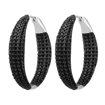 Серьги конго из серебра