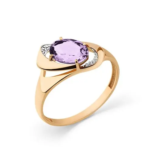 Кольцо декоративное из красного золота