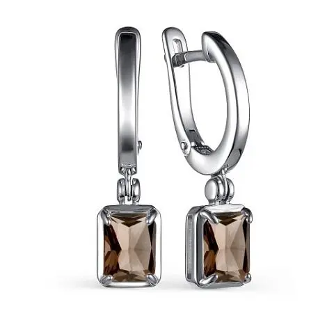 Серьги подвесные из серебра