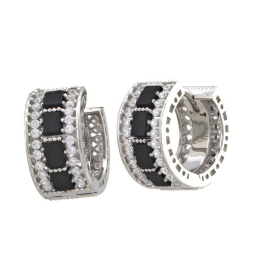 Серьги с английским замком из серебра