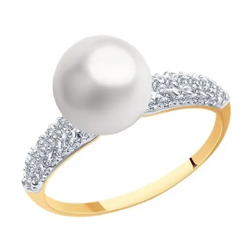 Кольцо декоративное из красного золота