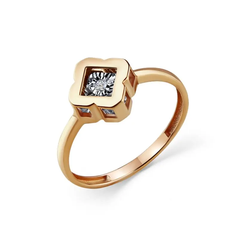 Кольцо декоративное из комбинированного золота