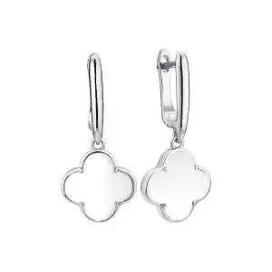 Серьги подвесные из серебра