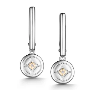 Серьги подвесные из серебра