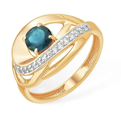 Кольцо декоративное из красного золота