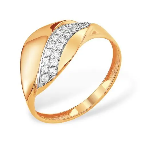 Кольцо декоративное из красного золота