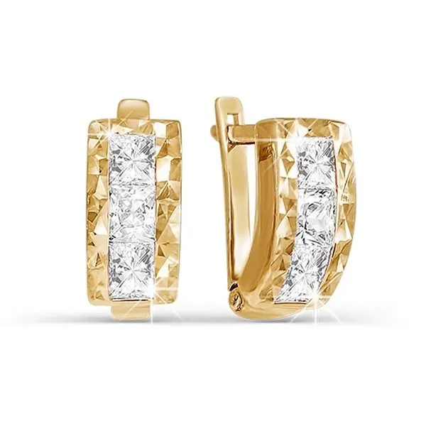 Серьги детские из красного золота