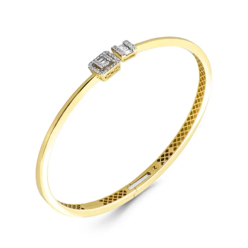 Браслет жесткий из желтого золота